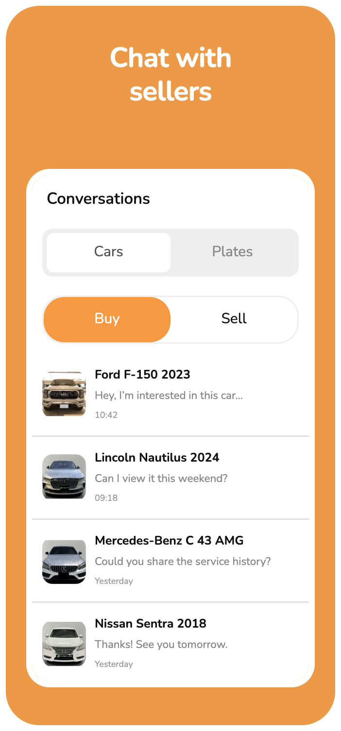 Chat with sellers